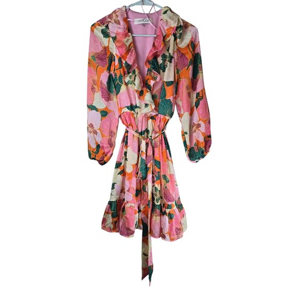 TAYLOR Floral Garden Ruffle Dress, Size 4 Nordstrom - Picture 1 of 7